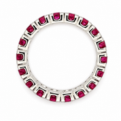 Anello - 18 carati Oro bianco - 5.80ct. tw. Rubino - Made in Italy - Handmade