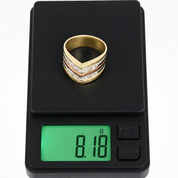 Anello - 18 carati Oro bianco, Oro giallo, Oro rosa - 0.15ct. tw. Diamante (Naturale) - Made in Italy - Handmade