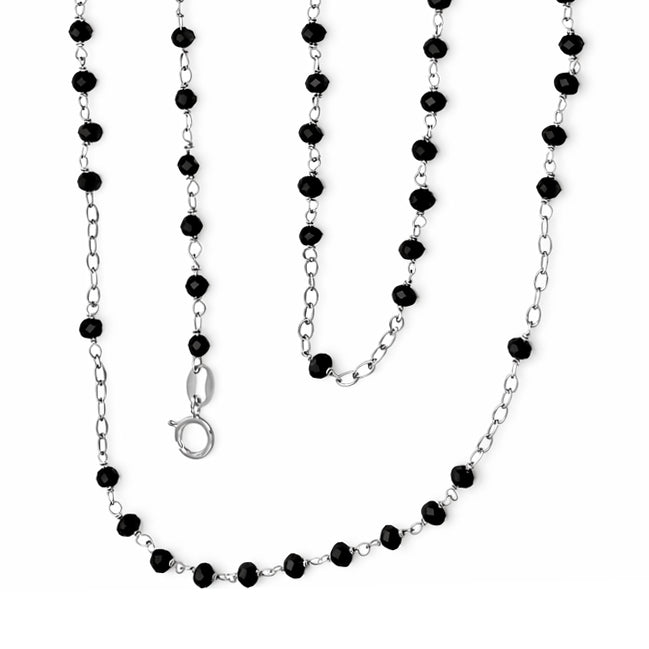 Collana - 18 carati Oro bianco - 6.90ct. tw. Onice