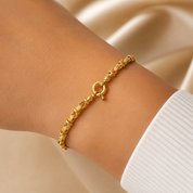 Bracciale - 18 carati Oro giallo Zaffiro - Made in Italy - Handmade