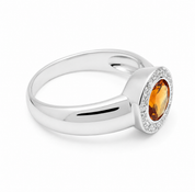 Anello - 18 carati Oro bianco - 1.32ct. tw. Quarzo - Diamante - Made in Italy - Handmade