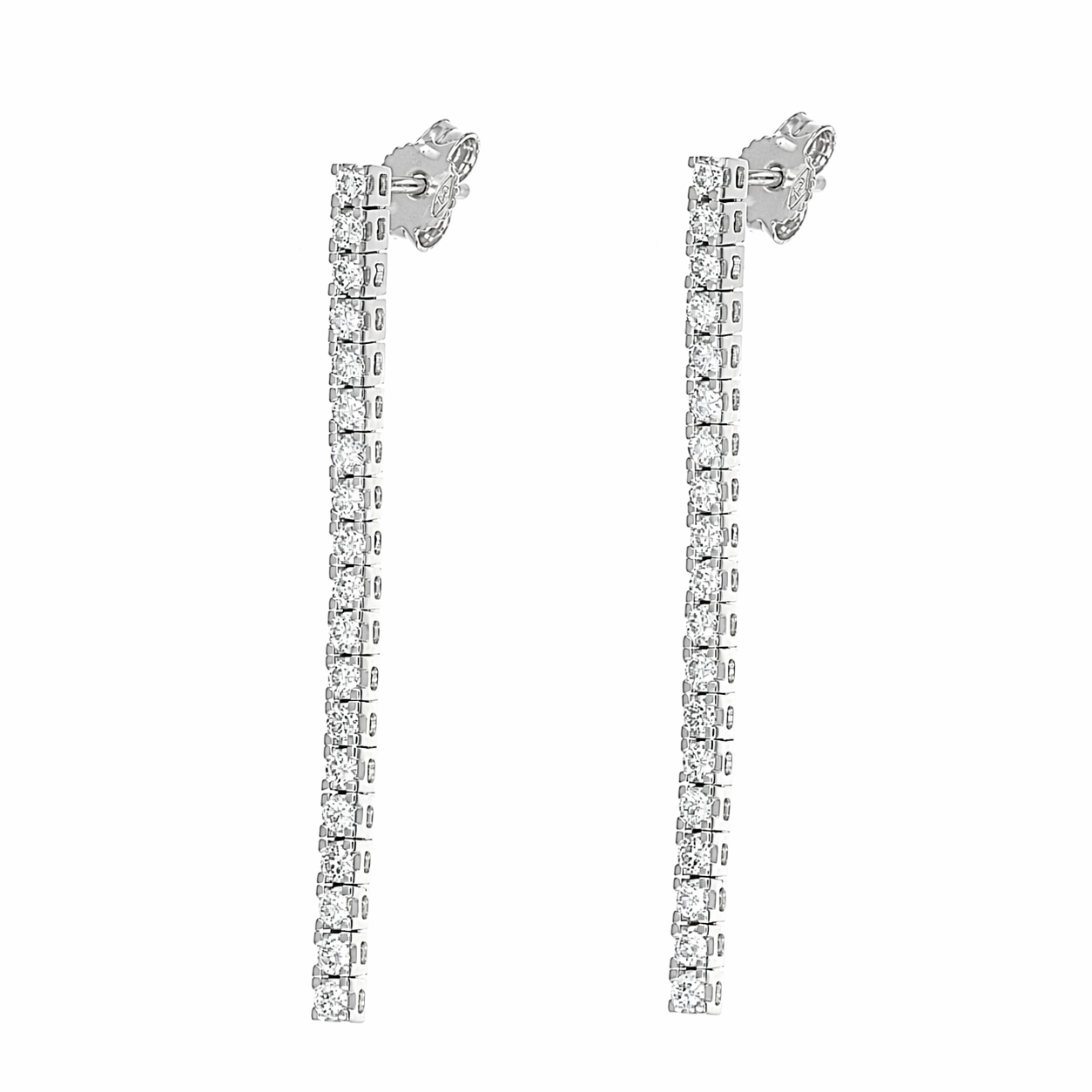 Orecchini - 18 carati Oro bianco - 0.95ct. tw. Diamante (Naturale)