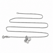 Collana con ciondolo - 18 carati Oro bianco - 0.17ct. tw. Diamante (Naturale) - Made in Italy - Handmade
