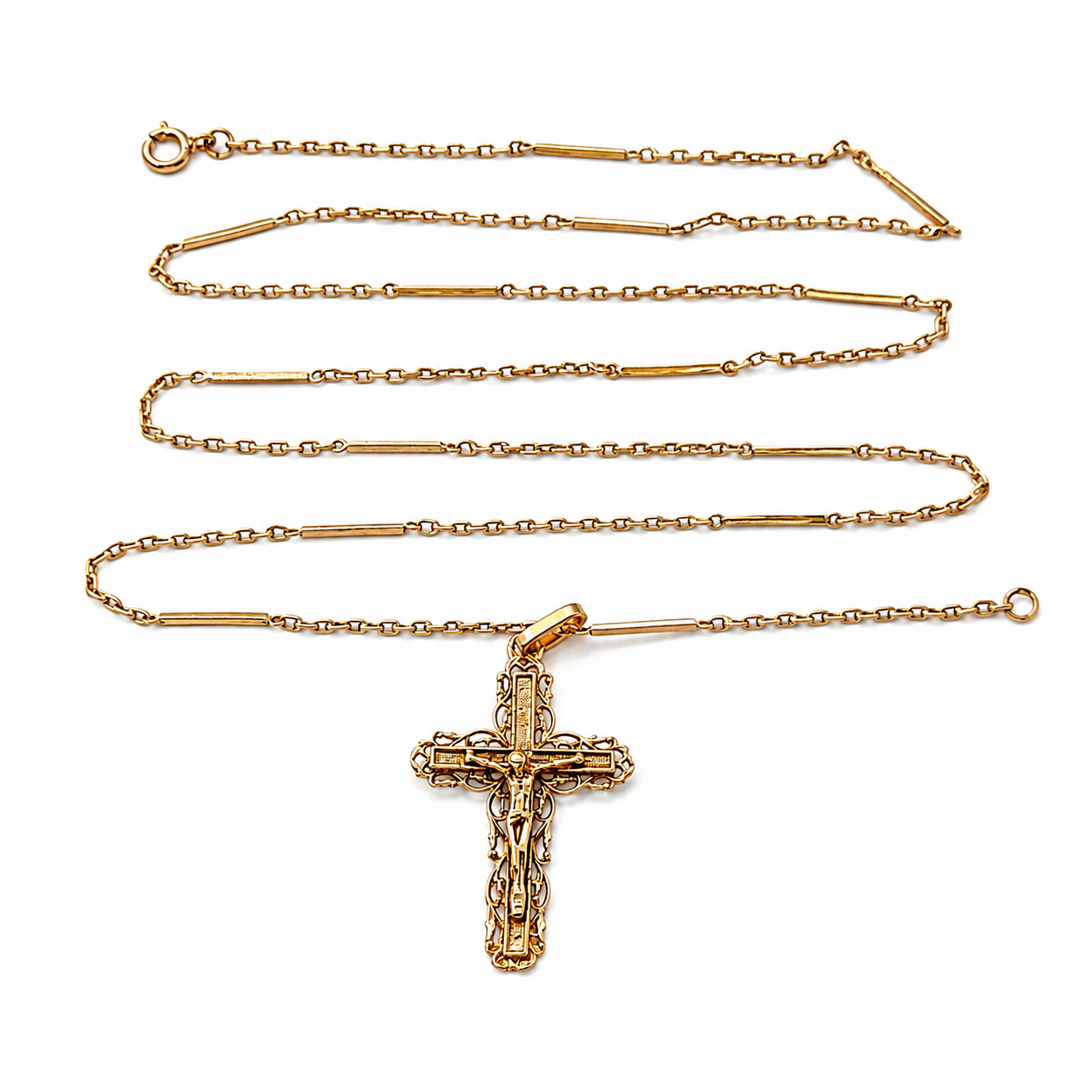 Collana con ciondolo - 18 carati Oro giallo - Made in Italy - Handmade