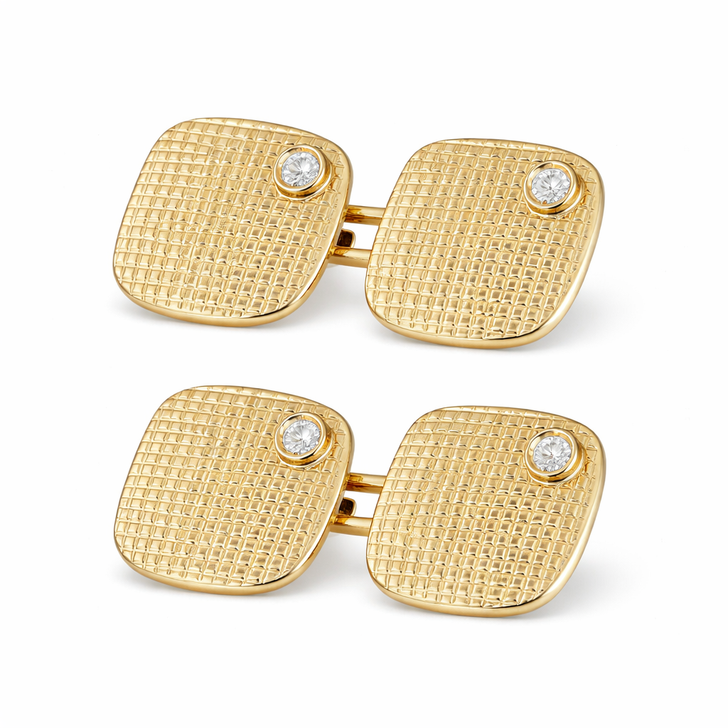 Gemelli - 18 carati Oro giallo - 0.20ct. tw. Diamante (Naturale)