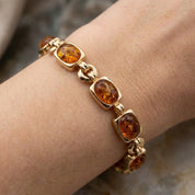 Bracciale - 18 carati Oro giallo - 30.00ct. tw. Ambra - Made in Italy - HandMade