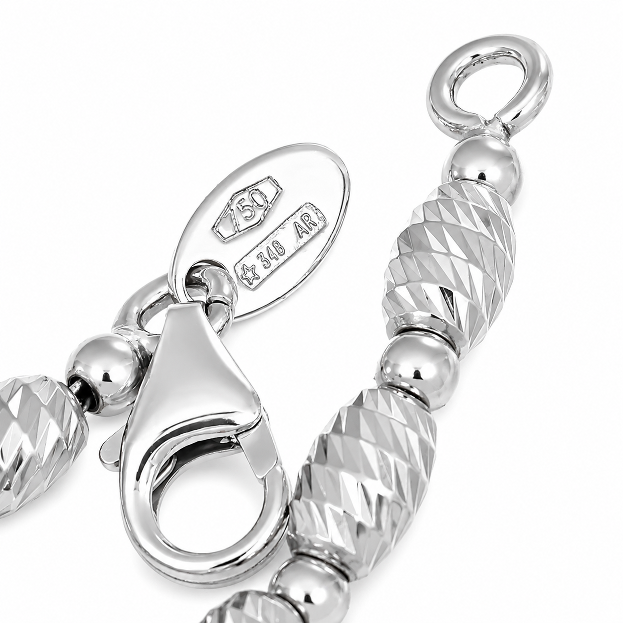 Bracciale - 18 carati Oro bianco - Made in Italy - Handmade