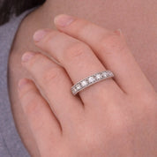 Anello - 18 carati Oro bianco - 0.25ct. tw. Diamante (Naturale)