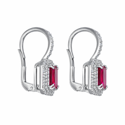 Orecchini - 18 carati Oro bianco - 2.72ct. tw. Rubino - Diamante