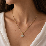 Collana con ciondolo - 18 carati Oro bianco, Oro giallo - 0.225ct. tw. Diamante (Naturale)