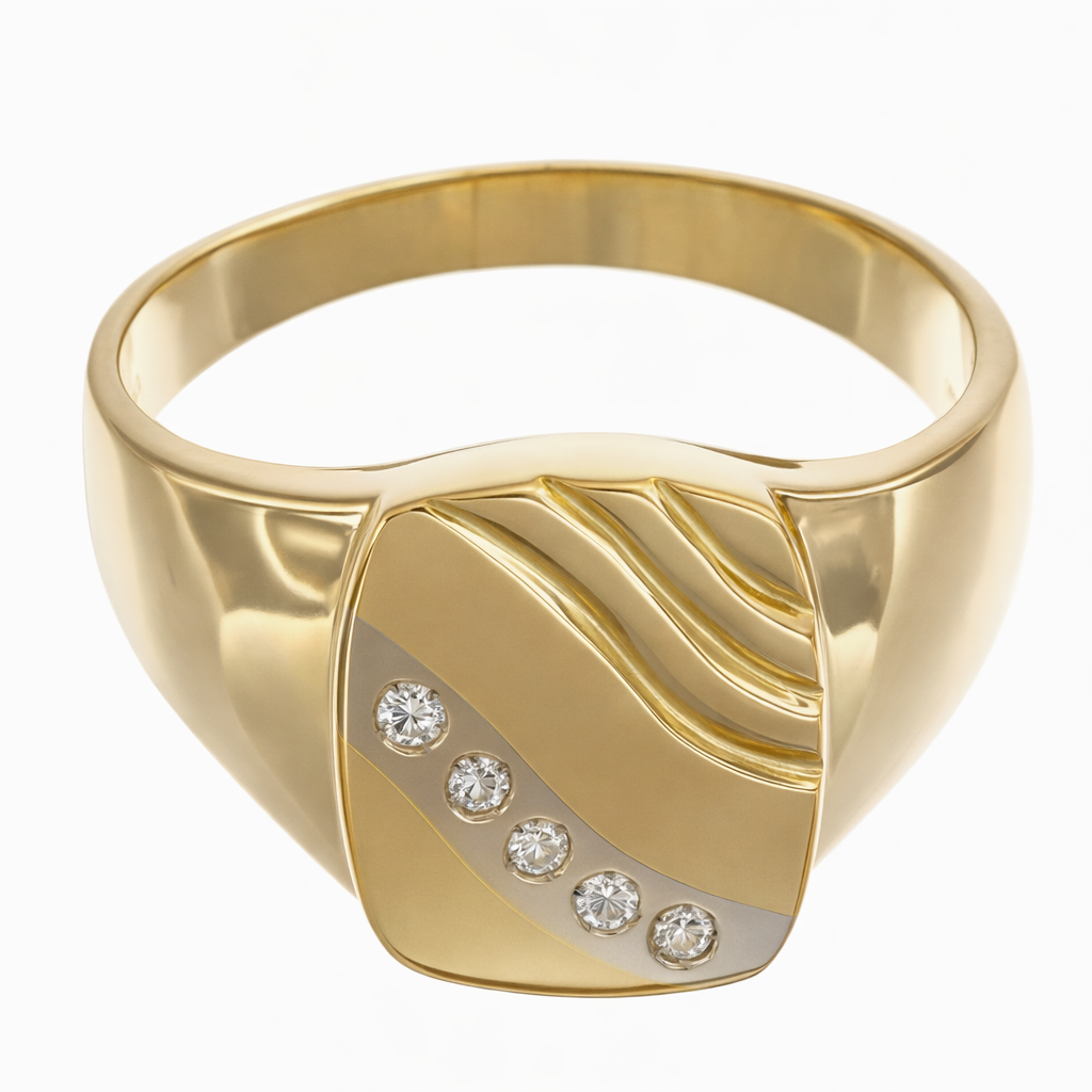 Anello oro giallo 18 carati con diamanti