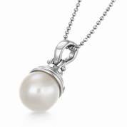 Collana con ciondolo - 18 carati Oro bianco