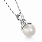 Collana con ciondolo - 18 carati Oro bianco