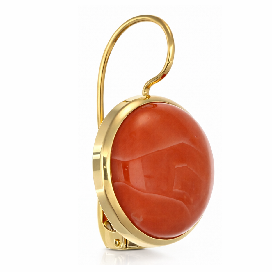 Orecchini - 18 carati Oro giallo Corallo
