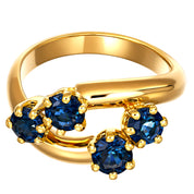 Anello - 18 carati Oro giallo - 0.50ct. tw. Zaffiro