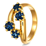 Anello - 18 carati Oro giallo - 0.50ct. tw. Zaffiro