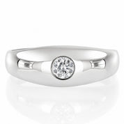 Anello - 18 carati Oro bianco - 0.23ct. tw. Diamante (Naturale) - Made in Italy - Handmade