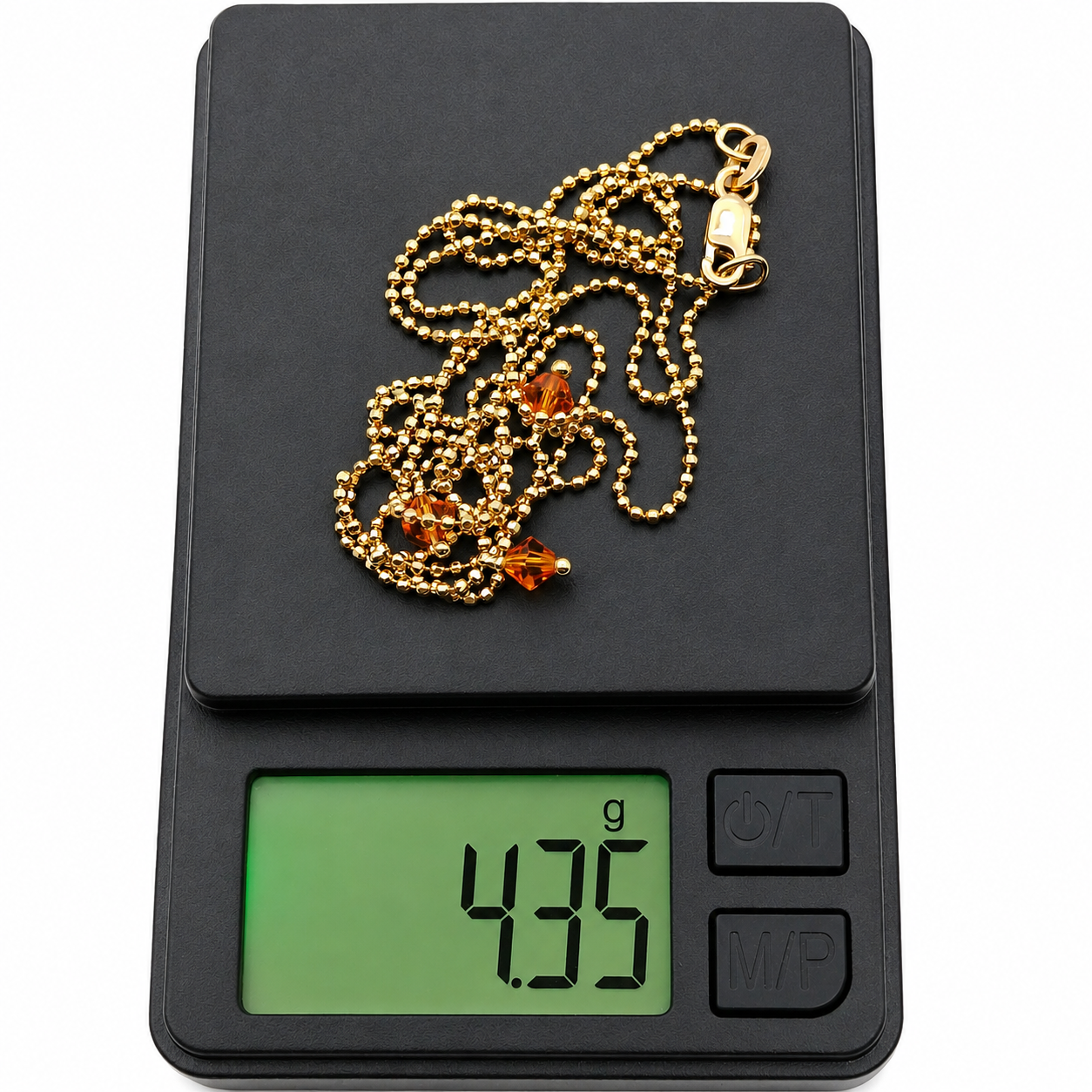 Collana - 18 carati Oro giallo - 0.60ct. tw. Quarzo - Made in Italy - Handmade