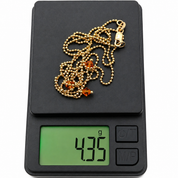 Collana - 18 carati Oro giallo - 0.60ct. tw. Quarzo - Made in Italy - Handmade