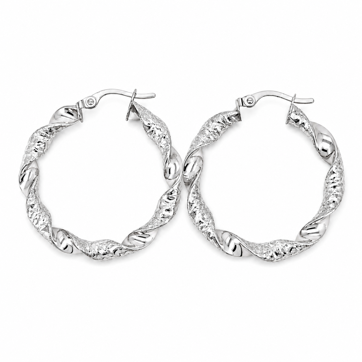 Orecchini - 18 carati Oro bianco - Made in Italy - Handmade