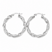 Orecchini - 18 carati Oro bianco - Made in Italy - Handmade