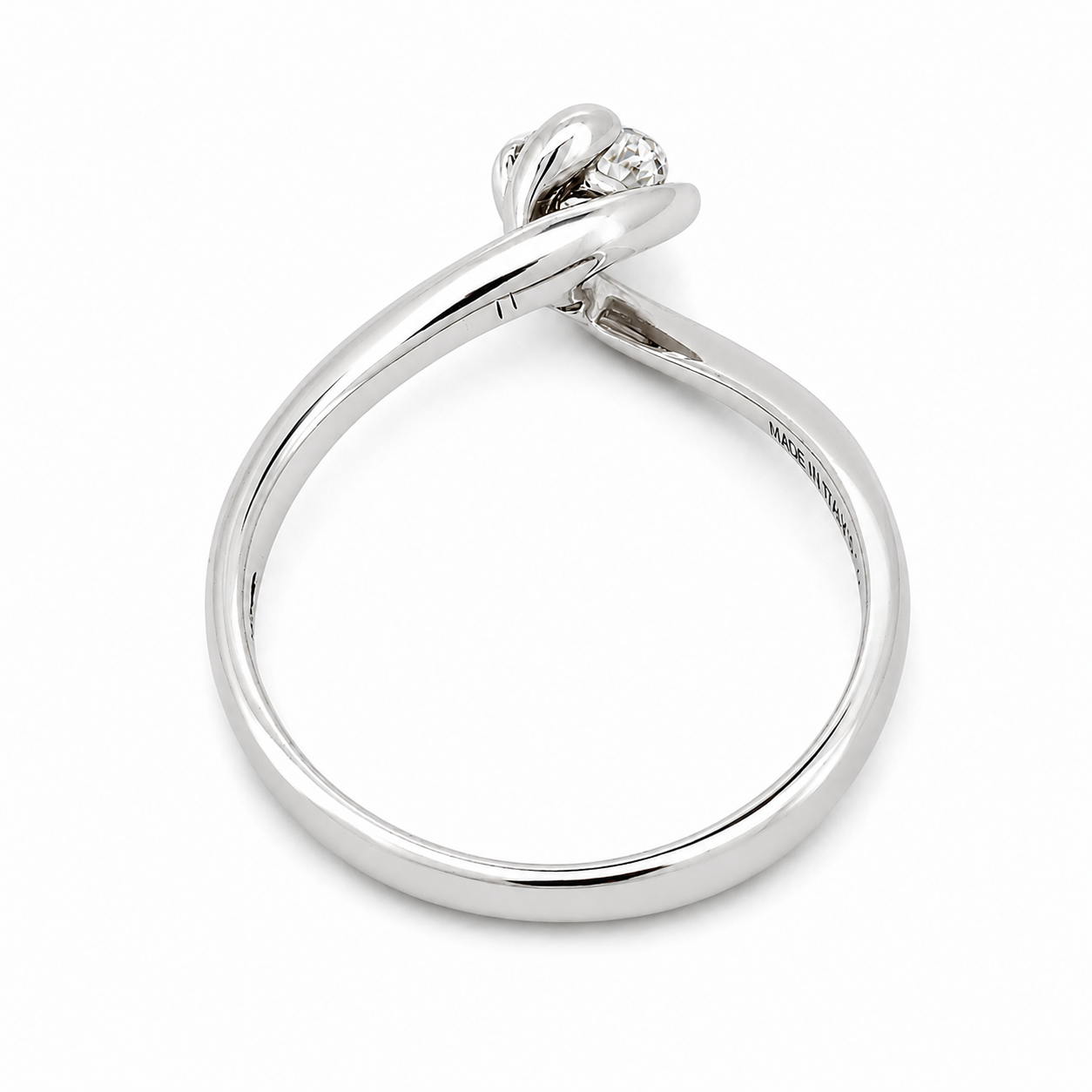 Anello - 18 carati Oro bianco- 0.28ct. tw. Diamante (Naturale) - Made in Italy - HandMade