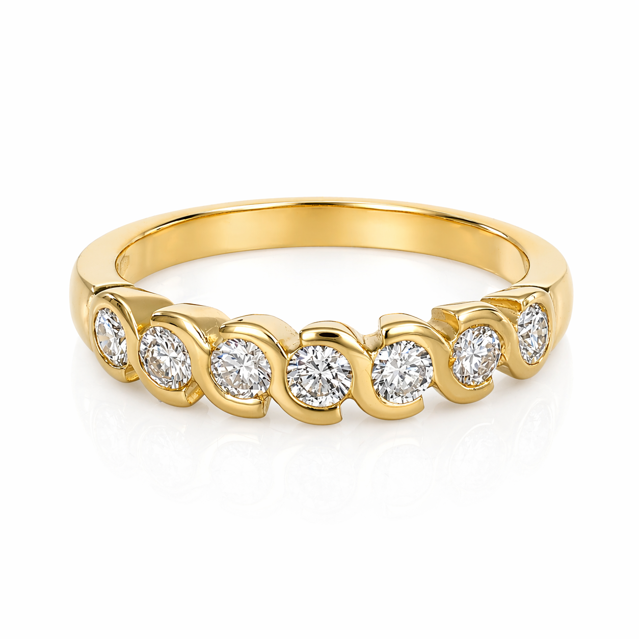Anello - 18 carati Oro giallo - 0.98ct. tw. Diamante (Naturale)