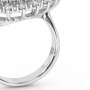 Anello - 18 carati Oro bianco - 16.22ct. tw. Acquamarina - Diamante