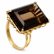 Anello - 18 carati Oro giallo - 19.00ct. tw. Quarzo