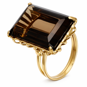 Anello - 18 carati Oro giallo - 19.00ct. tw. Quarzo