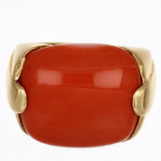 Anello - 18 carati Oro giallo Corallo