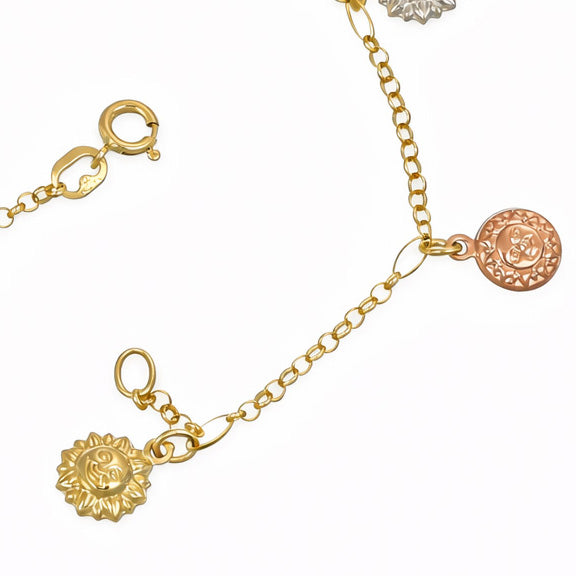 Bracciale unisex in oro giallo 18 carati