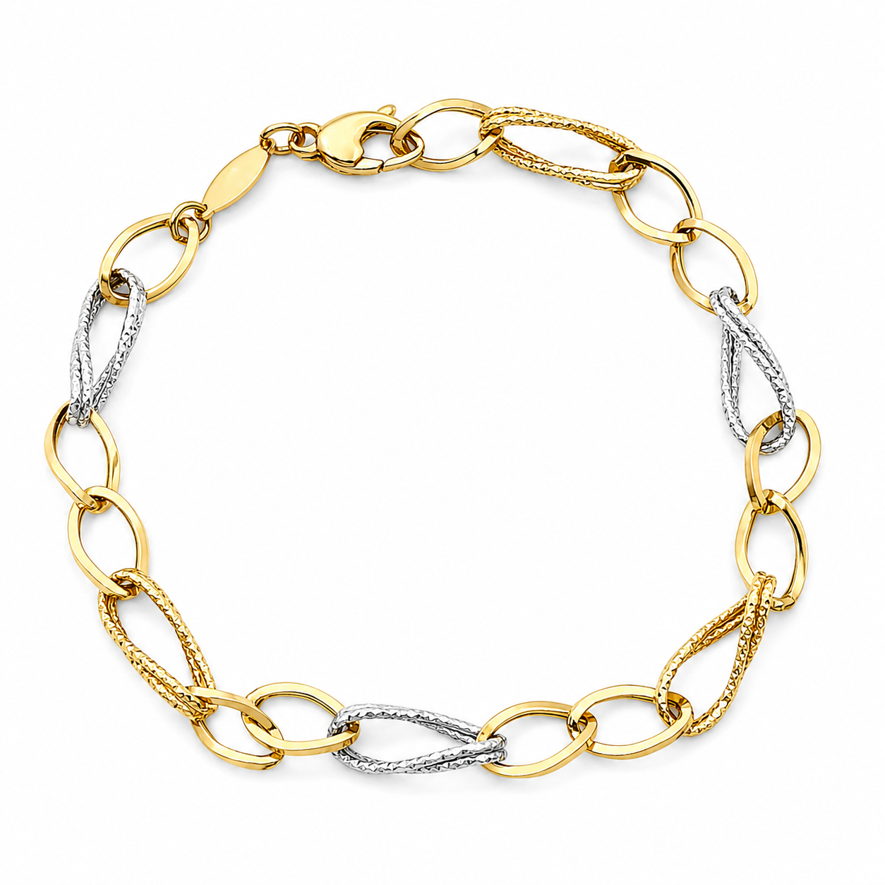 Bracciale - 18 carati Oro giallo, Oro bianco - Handmade