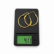 Orecchini - 18 carati Oro giallo, Rubini - 0.18ct. tw. Smeraldo - Diamante - Made in Italy - Handmade