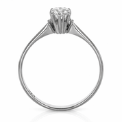 Anello - 18 carati Oro bianco - 0.25ct. tw. Diamante (Naturale)