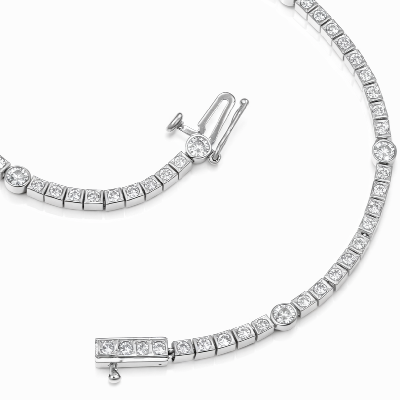 Bracciale - 18 carati Oro bianco - 1.21ct. tw. Diamante (Naturale)