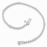 Bracciale - 18 carati Oro bianco - 1.21ct. tw. Diamante (Naturale)
