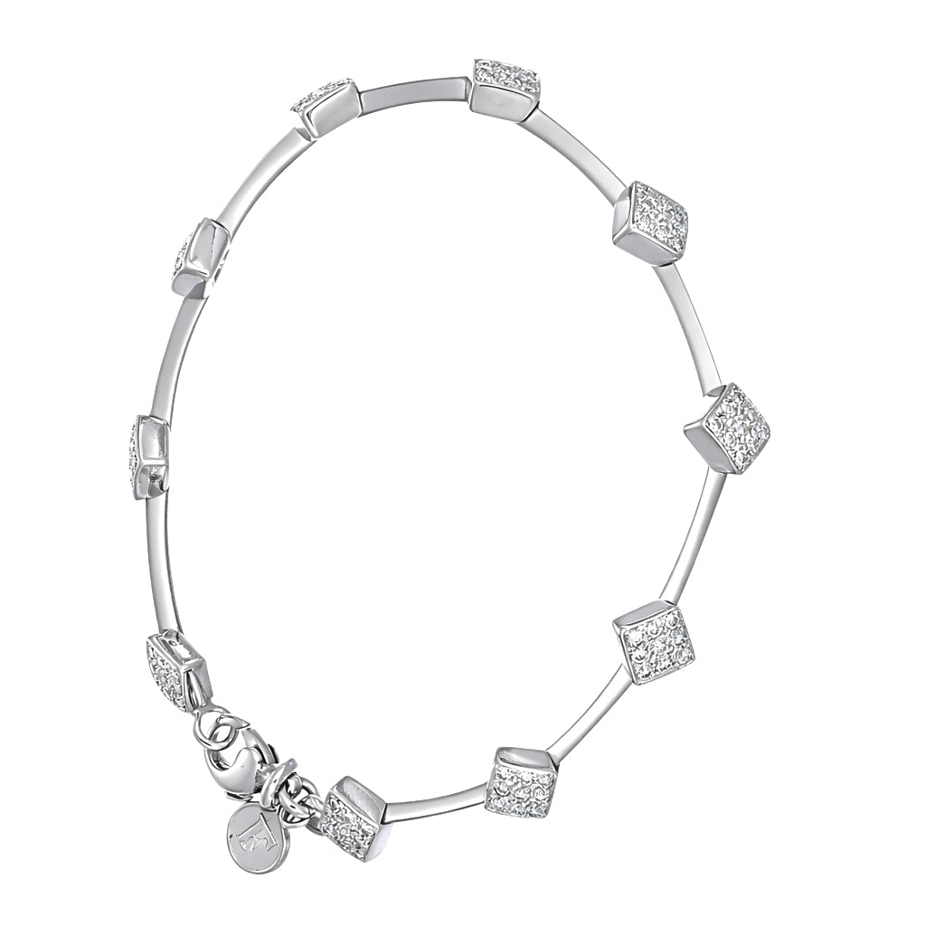 Bracciale - 18 carati Oro bianco - 0.90ct. tw. Diamante (Naturale)