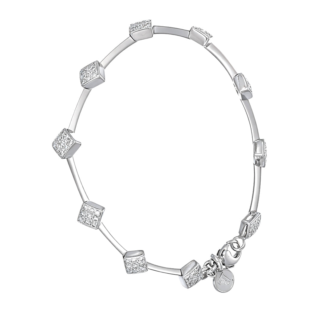 Bracciale - 18 carati Oro bianco - 0.90ct. tw. Diamante (Naturale)