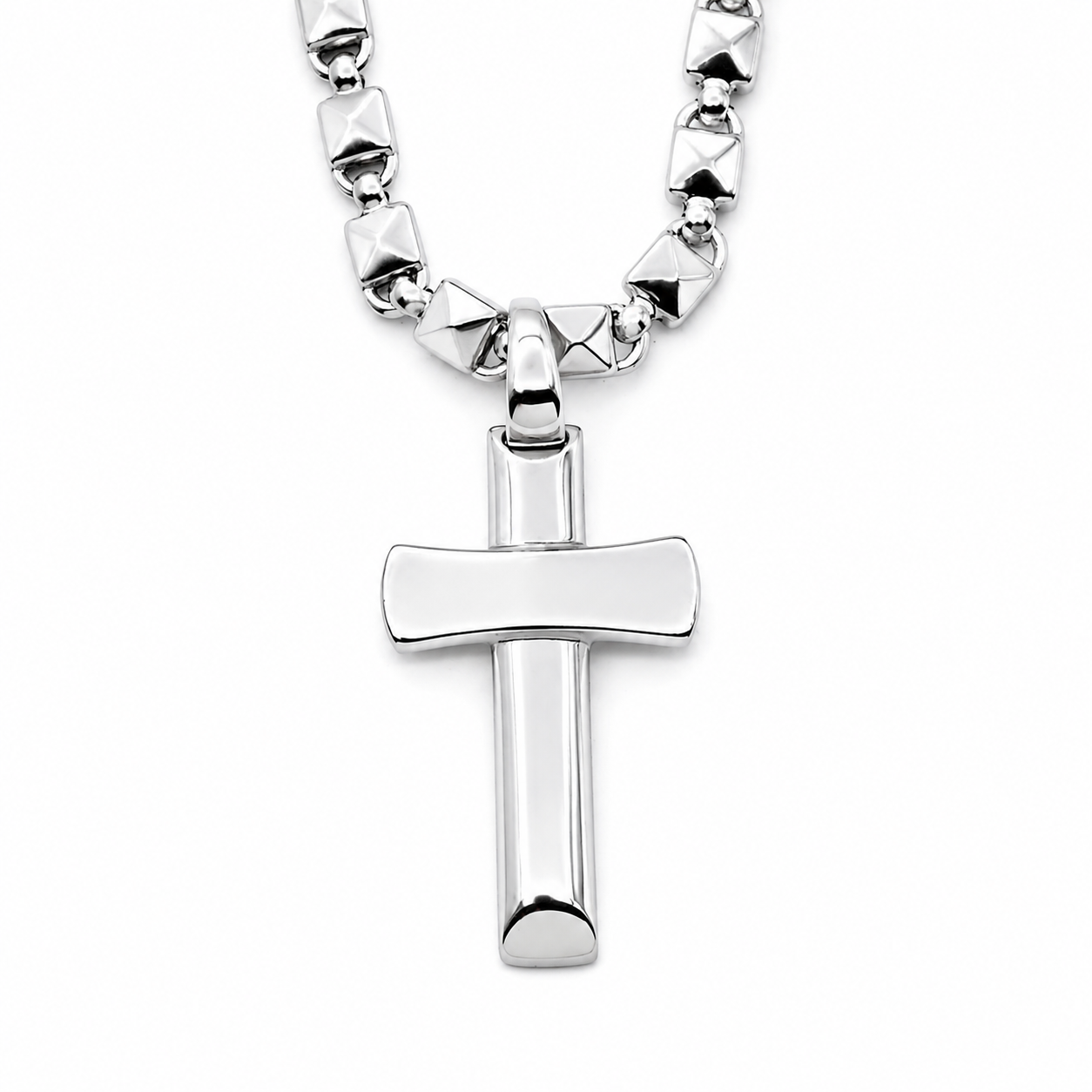 Collana con ciondolo - 18 carati Oro bianco - Made in Italy - Handmade