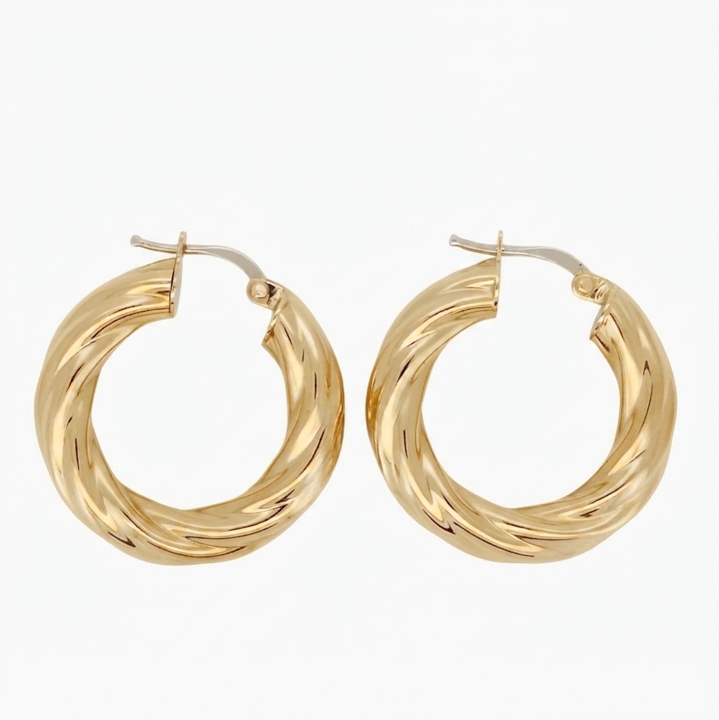 Orecchini - 18 carati Oro giallo - Made in Italy - Handmade