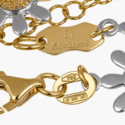 Bracciale - 18 carati Oro giallo, Oro bianco - Made in Italy - Handmade