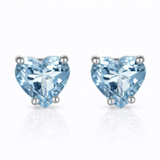 Orecchini - 18 carati Oro bianco - 1.05ct. tw. Acquamarina