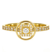 Anello - 18 carati Oro giallo - 0.55ct. tw. Diamante (Naturale)