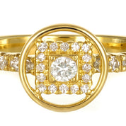 Anello - 18 carati Oro giallo - 0.55ct. tw. Diamante (Naturale)