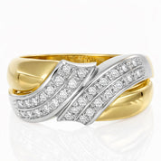 Anello - 18 carati Oro giallo, Oro bianco - 0.30ct. tw. Diamante (Naturale)