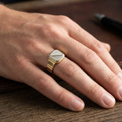 Anello - 18 carati Oro bianco, Oro giallo - Made in Italy - Handmade