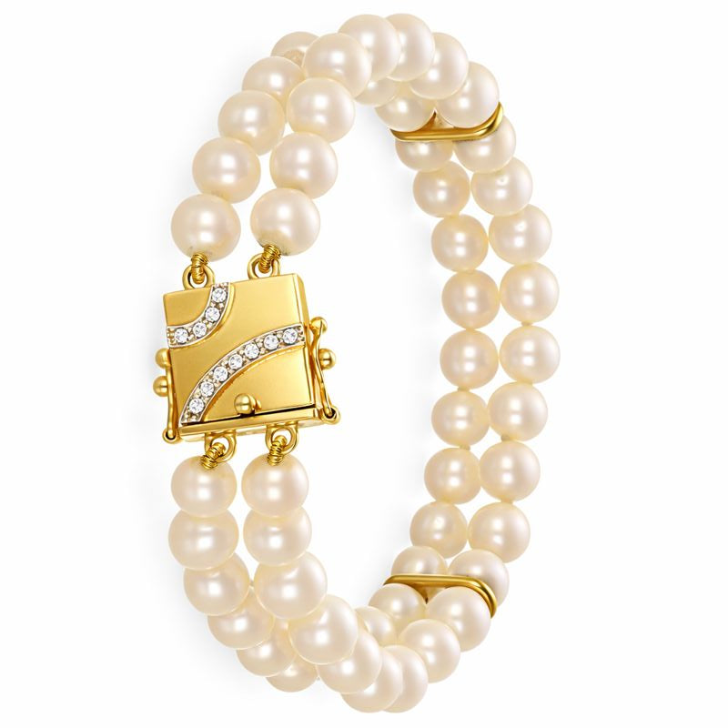 Bracciale - 18 carati Oro bianco, Oro giallo - 0.11ct. tw. Diamante (Naturale)