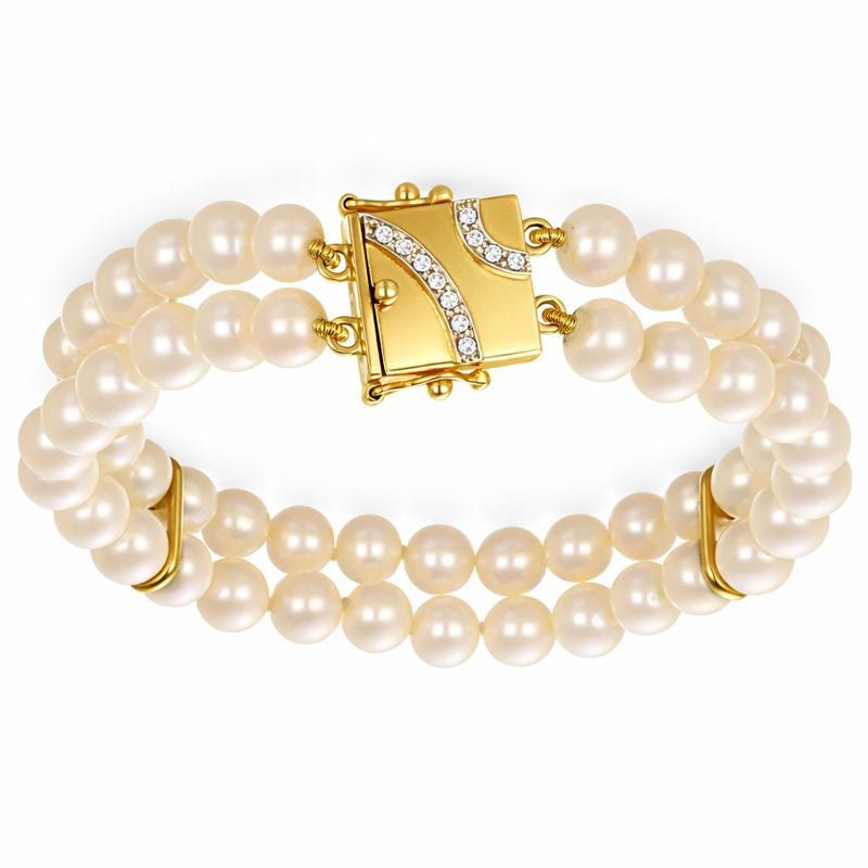 Bracciale - 18 carati Oro bianco, Oro giallo - 0.11ct. tw. Diamante (Naturale)