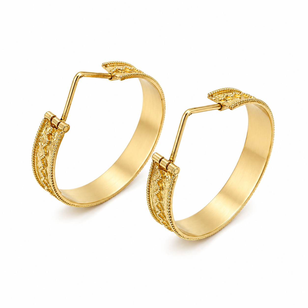 Orecchini - 18 carati Oro giallo - Made in Italy - Handmade